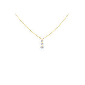 Collier La Brune & La Blonde 360° Trio Diamants 0.40 carat or jaune