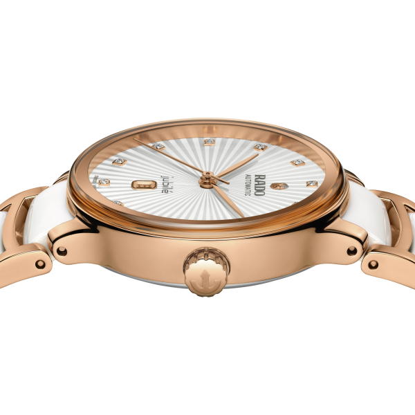 Montre Rado Centrix Automatic Cadran Blanc Serti Diamants