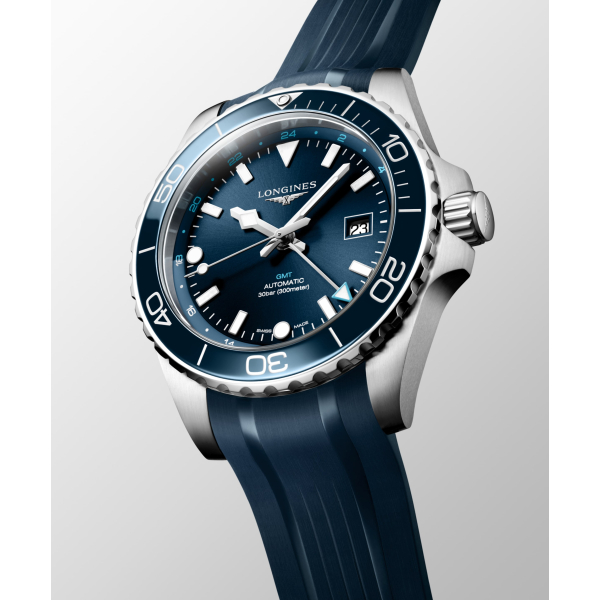 Montre Longines HydroConquest GMT 43mm Cadran Bleu Bracelet Caoutchouc