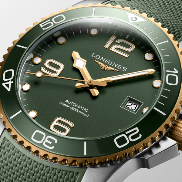 Montre Longines Hydroconquest 41mm Auto Cadran Vert PVD Jaune