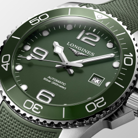 Montre Longines Hydroconquest 43mm Auto Cadran Vert Bracelet Caoutchouc