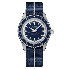 Montre Mido Ocean Star GMT Cadran Bleu Bracelet Acier