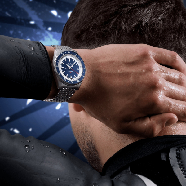 Montre Mido Ocean Star GMT Cadran Bleu Bracelet Acier