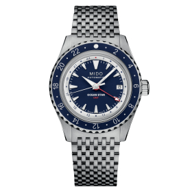 Montre Mido Ocean Star GMT Cadran Bleu Bracelet Acier