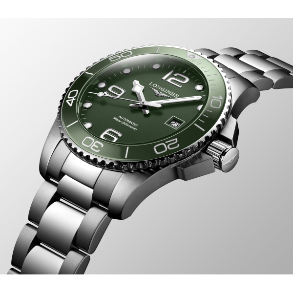 Montre Longines Hydroconquest 43mm Auto Cadran Vert Bracelet Acier