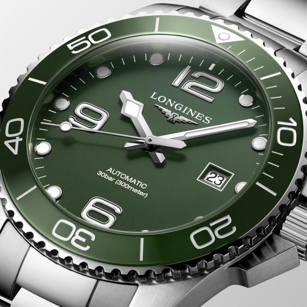 Montre Longines Hydroconquest 43mm Auto Cadran Vert Bracelet Acier