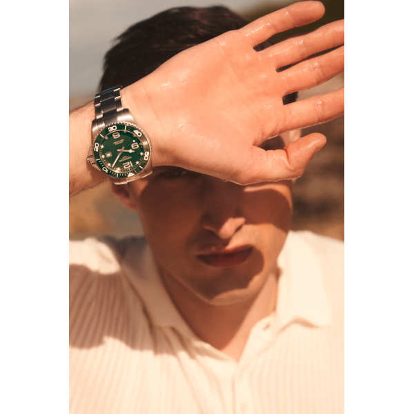 Montre Longines Hydroconquest 43mm Auto Cadran Vert Bracelet Acier