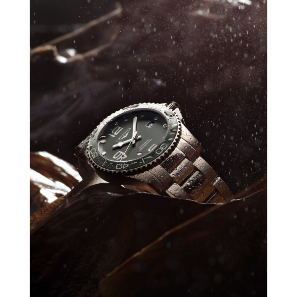 Montre Longines Hydroconquest 41mm Auto Cadran Vert Bracelet Acier
