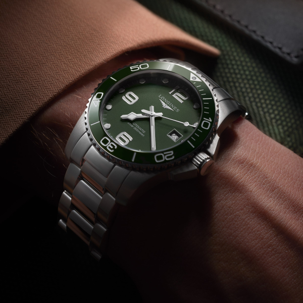 Montre Longines Hydroconquest 41mm Auto Cadran Vert Bracelet Acier