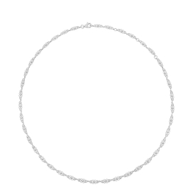 Collier Stone Paris Babylone Or blanc & Diamants grand modèle