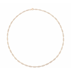 Collier Stone Paris Babylone Or rose & Diamants grand modèle