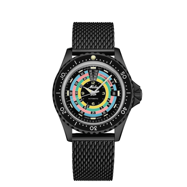 Montre Mido Ocean Star 600 Chronometer Cadran Noir Bracelet Acier
