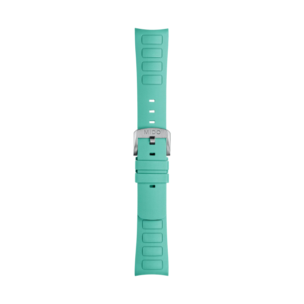 Bracelet Mido Multifort TV Big Date Caoutchouc Turquoise