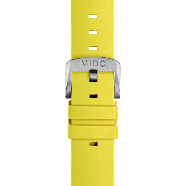 Bracelet Mido Multifort TV Big Date Caoutchouc Jaune