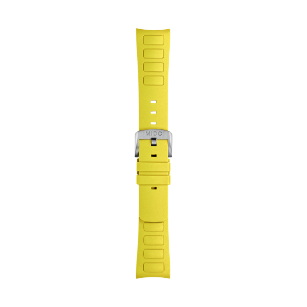 Bracelet Mido Multifort TV Big Date Caoutchouc Jaune