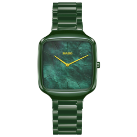 Montre Rado True Square Thinline Cadran Nacre Verte