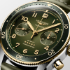 Montre Longines Spirit Flyback Automatique 42 mm Cadran Vert Bracelet cuir