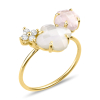 copy of Bague Morganne Bello  Victoria Lys Grande Agate Verte & Diamants Or Jaune