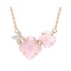 Collier Morganne Bello Bouquet Opale et Quartz Rose Diamants Or Rose