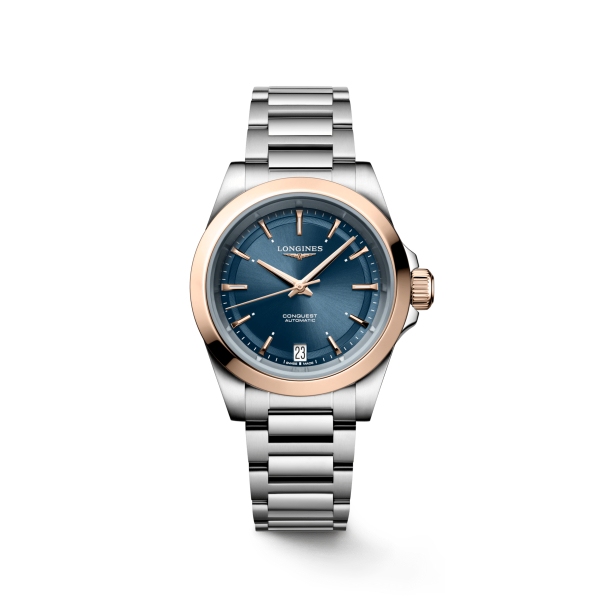 Montre Longines Conquest 34mm Cadran Bleu Bracelet Acier