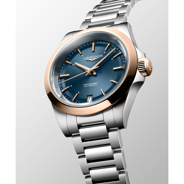 Montre Longines Conquest 34mm Cadran Bleu Bracelet Acier