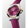 Montre Longines Conquest 34mm Cadran Violet Bracelet Caoutchouc