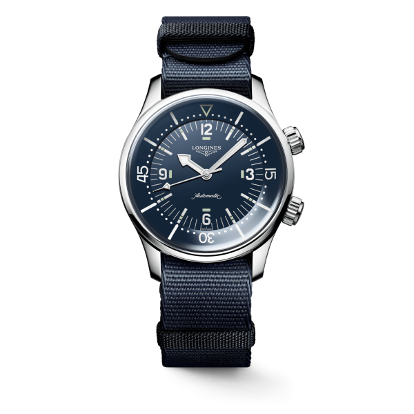 Montre Longines Legend Diver Cadran Bleu Bracelet Textile