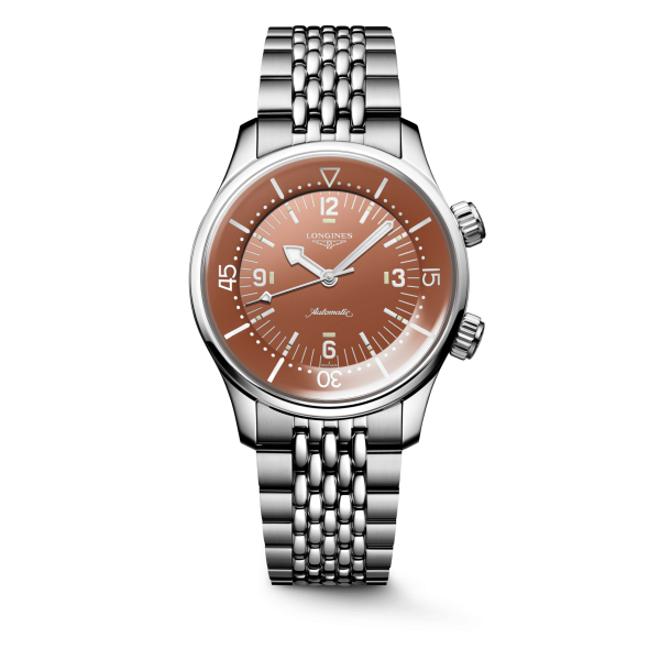 Montre Longines Legend Diver Cadran Terracota Bracelet Acier