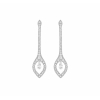 Boucle D'oreilles Stone Paris Ama Or Blanc et Diamants