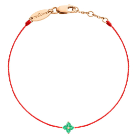 Bracelet RedLine Shiny Saphir Vert Or Rose Fil Rouge