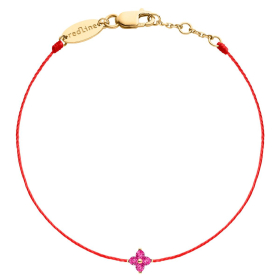 Bracelet RedLine Shiny Rubis Or Jaune Fil Rouge