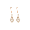 Boucle D'oreilles Stone Paris Belle Epoque Or Rose et Diamants