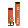 Bracelet Montre Garmin Quickfit 26mm Silicone Orange Boucle Noire