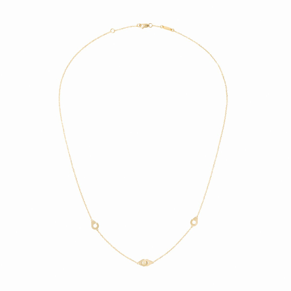 Collier Menottes Dinh Van R5 or jaune sur chaîne