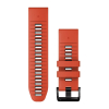 Bracelet Montre Garmin Quickfit 26mm Silicone Rouge Feu-Graphite