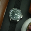 Montre Yema Superman Steel CMM.10 39mm Cadran Noir Bracelet FKM Viton