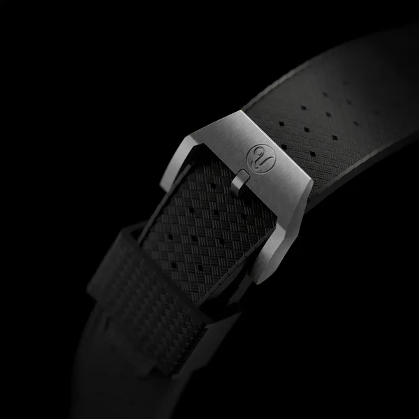 Montre Yema Superman Steel CMM.10 39mm Cadran Noir Bracelet FKM Viton
