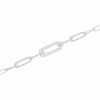 Bracelet Maillon Or Blanc Et Diamants