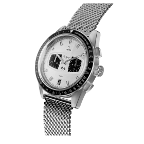 Montre Yema Rallygraf Meca-quartz II Panda Bracelet Acier