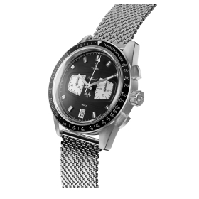 Montre Yema Rallygraf Meca-quartz II Reverse Panda Bracelet Acier