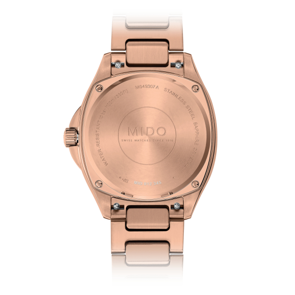 Montre Mido Multifort TV 35 PVD Rose Index Diamants
