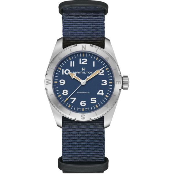 Montre Hamilton Khaki Field Expedition Auto Bracelet Textile Bleu