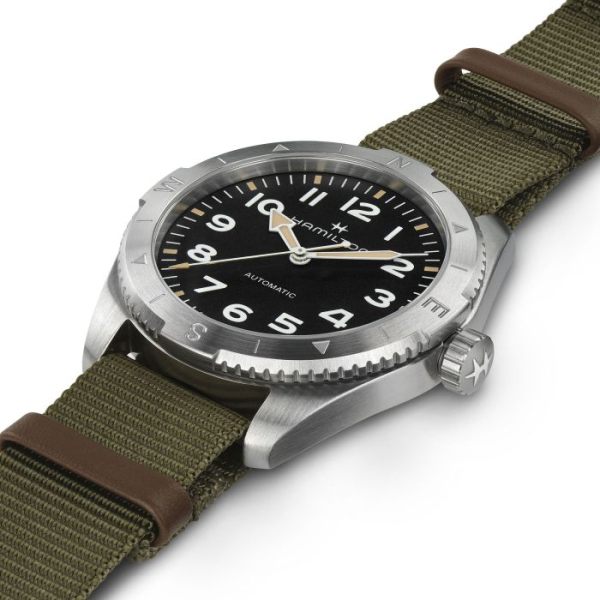 Montre Hamilton Khaki Field Expedition 41mm Auto Bracelet Textile Vert