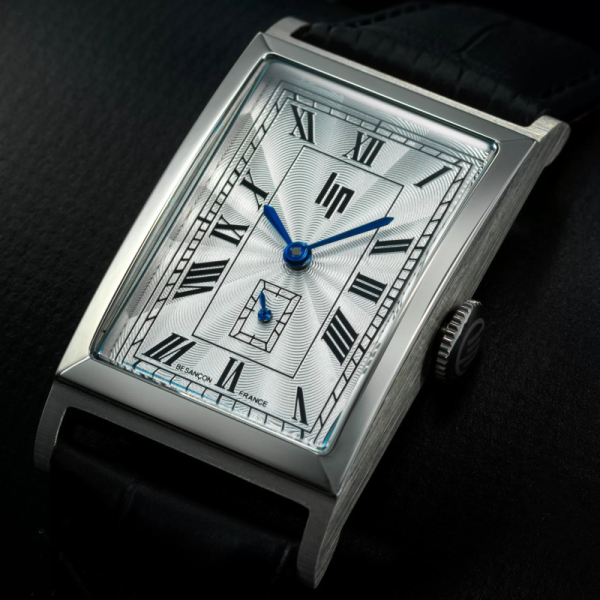 Montre Lip Churchill T24 Acier Cadran Soleille Cuir Noir