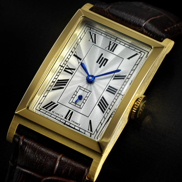 Montre Lip Churchill T24 Doree Cadran Soleille Cuir Marron
