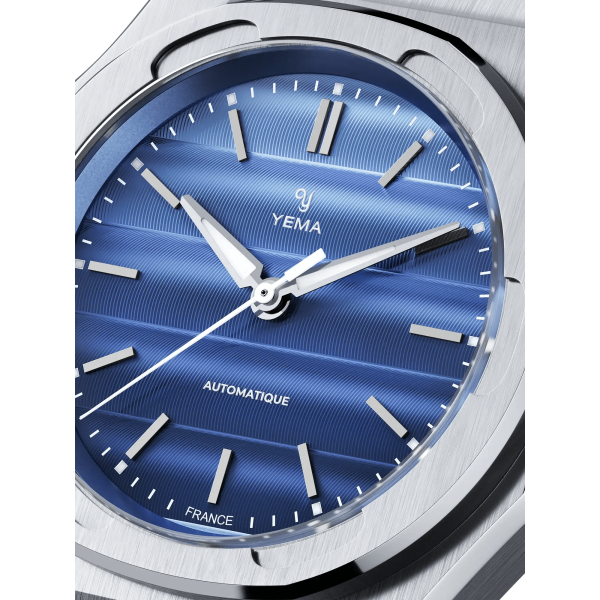 Montre Yema Wristmaster Traveller 39mm Cadran Bleu