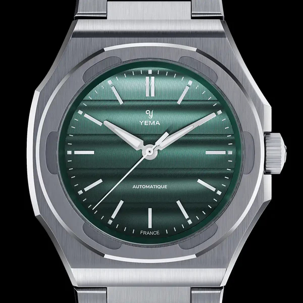 Montre Yema Wristmaster Traveller 39mm Cadran Vert