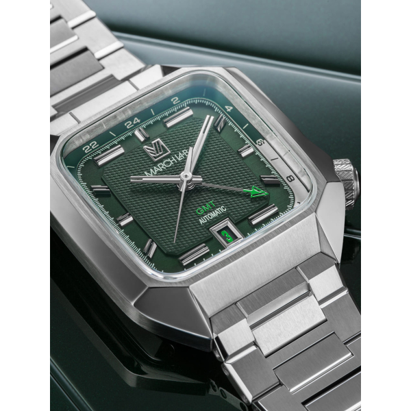 Montre MARCH LA.B AM2 GMT Automatique Grall Bracelet Acier