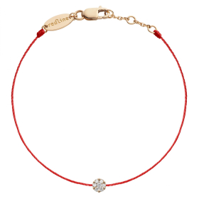 Bracelet Redline Illusion Diamants0.05 ct Or Rose Fil Rouge