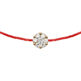 Bracelet Redline Illusion Diamants0.05 ct Or Rose Fil Rouge